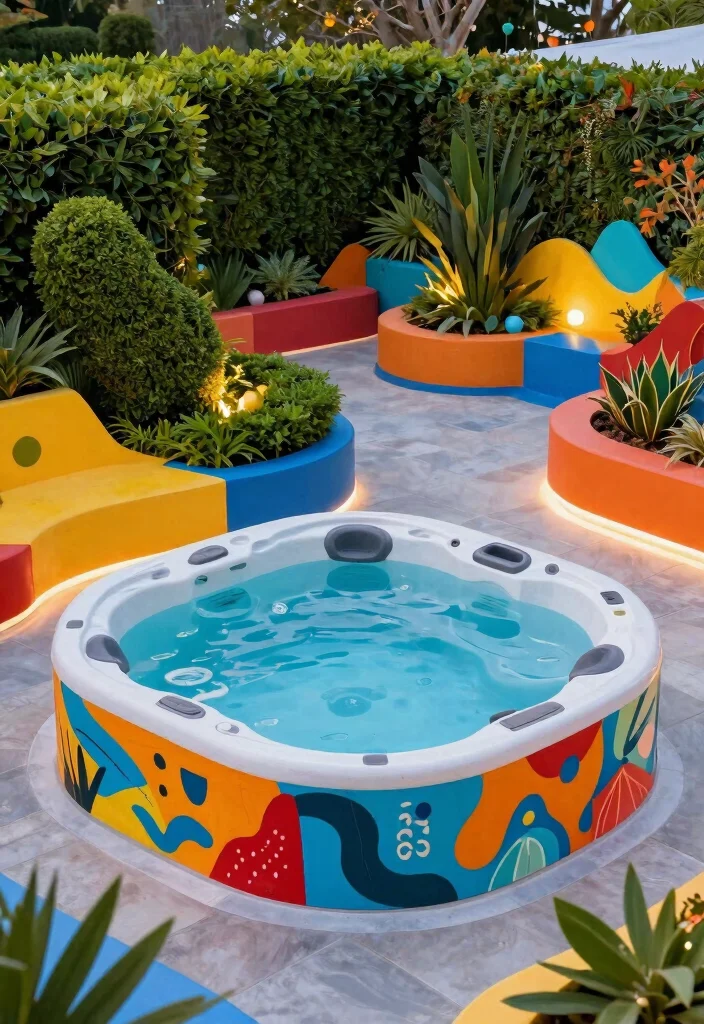 15 Creative Bloxburg Spa Tub Ideas for Your Virtual Mansion 10. Artistic Hot Tub Installation 0