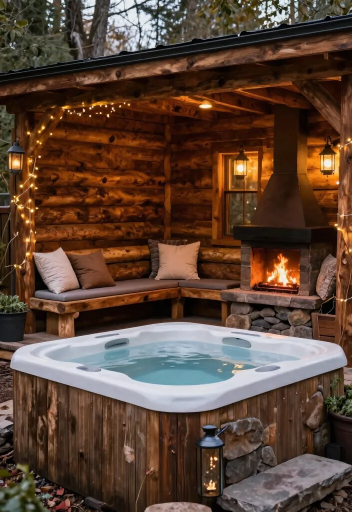 15 Creative Bloxburg Spa Tub Ideas for Your Virtual Mansion 11. Cozy Cabin Hot Tub Nook 0