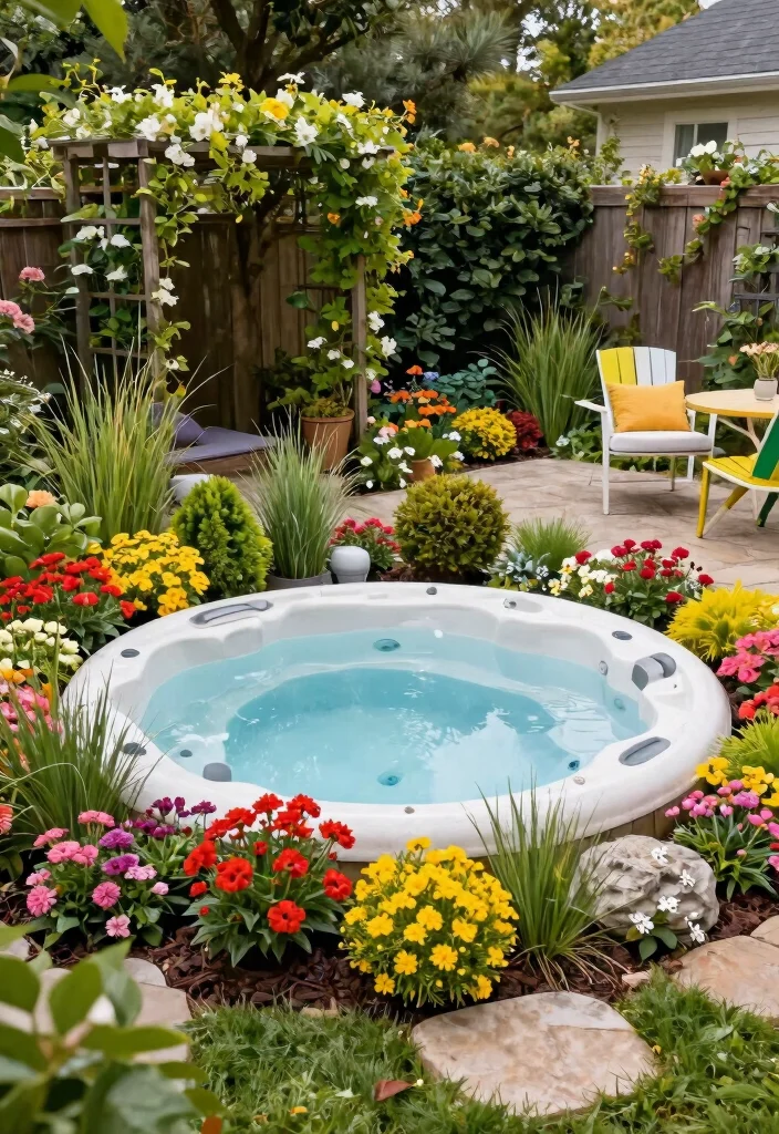 15 Creative Bloxburg Spa Tub Ideas for Your Virtual Mansion 12. Vibrant Garden Oasis 0
