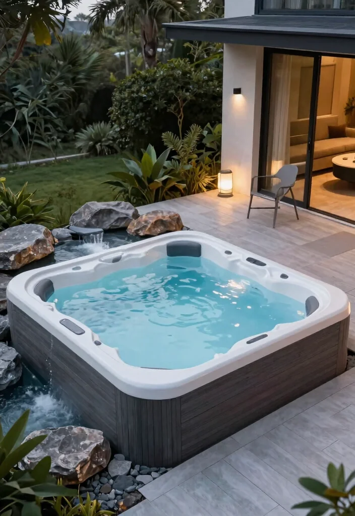 15 Creative Bloxburg Spa Tub Ideas for Your Virtual Mansion 13. Sleek Infinity Hot Tub 0