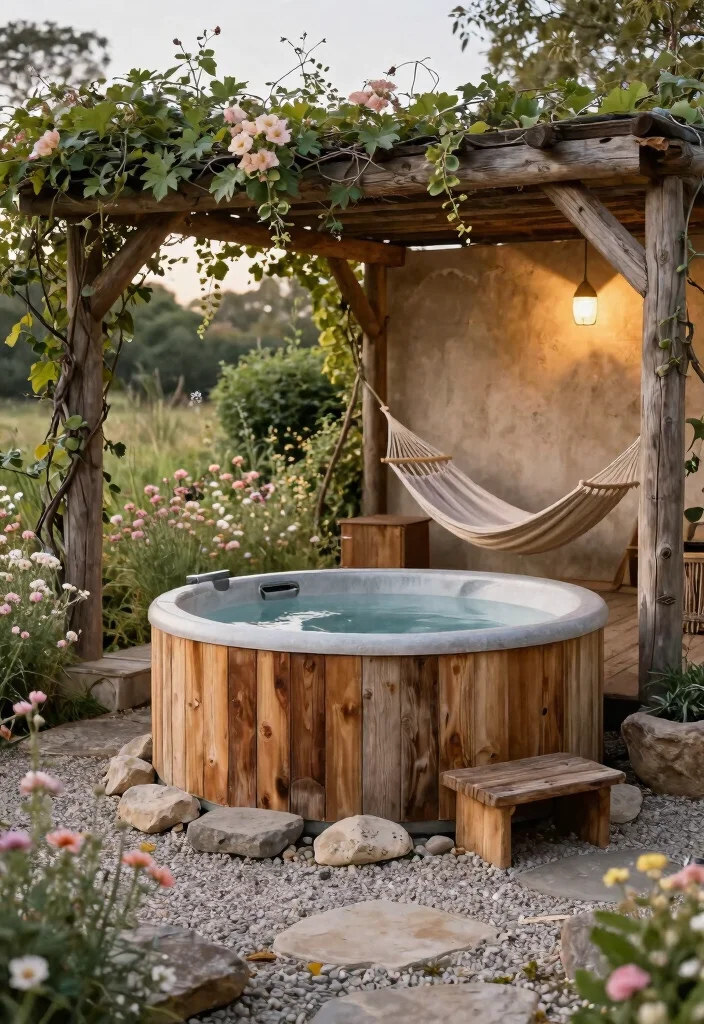 15 Creative Bloxburg Spa Tub Ideas for Your Virtual Mansion 2. Rustic Wooden Retreat 0