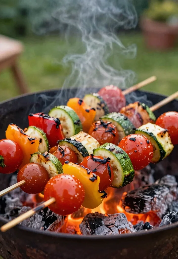 15 Delicious Fire Pit Snack Ideas Beyond Just Smores 1. Grilled Vegetable Skewers 0