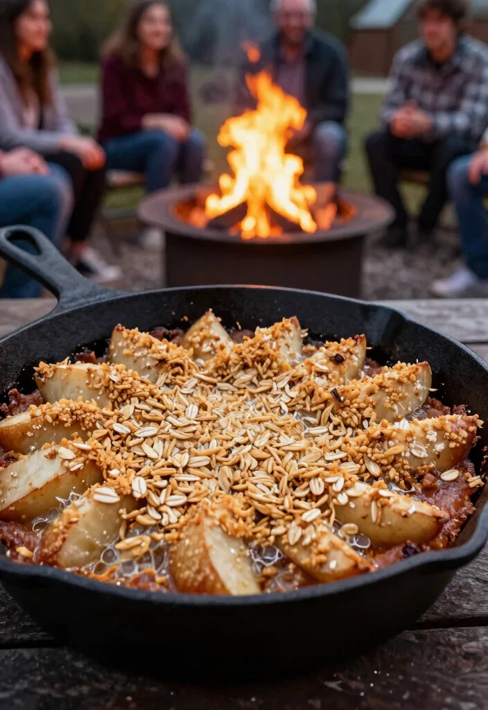 15 Delicious Fire Pit Snack Ideas Beyond Just Smores 10. Skillet Apple Crisp 0