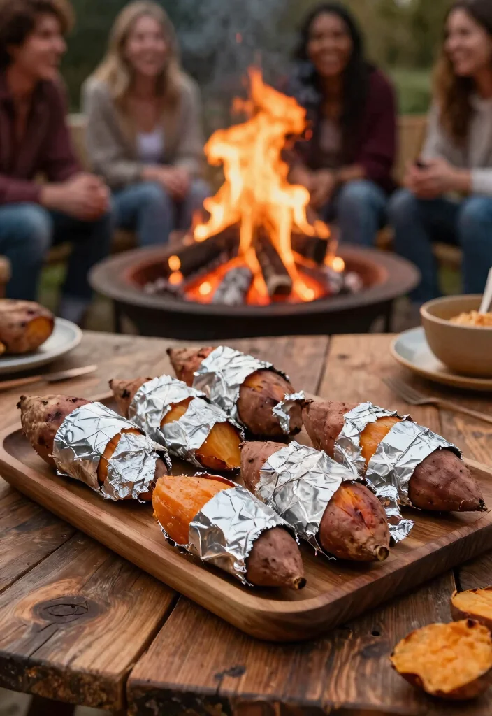 15 Delicious Fire Pit Snack Ideas Beyond Just Smores 5. Sweet Potatoes Wrapped in Foil 0