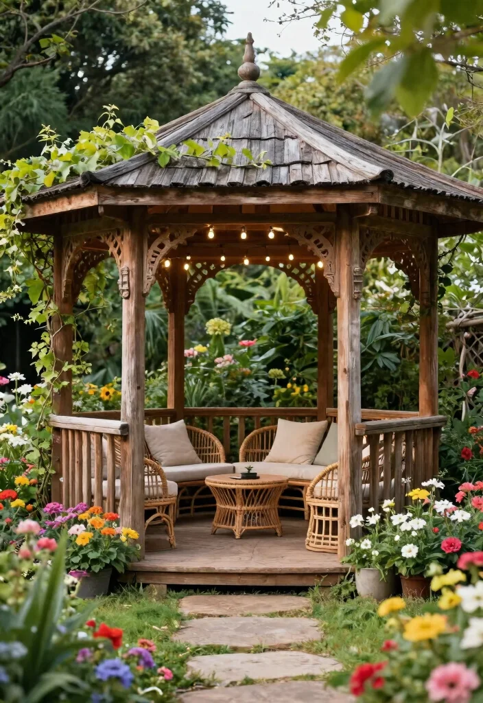 15 Stunning Gazebo Inspiration Images for Your Next Project 1. Rustic Charm with Wooden Gazebos 0