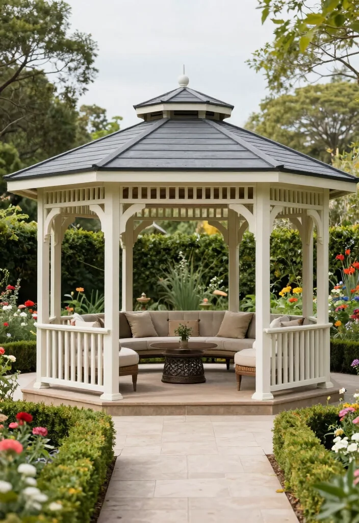 15 Stunning Gazebo Inspiration Images for Your Next Project 13. Square Gazebo A Classic and Practical Design 0