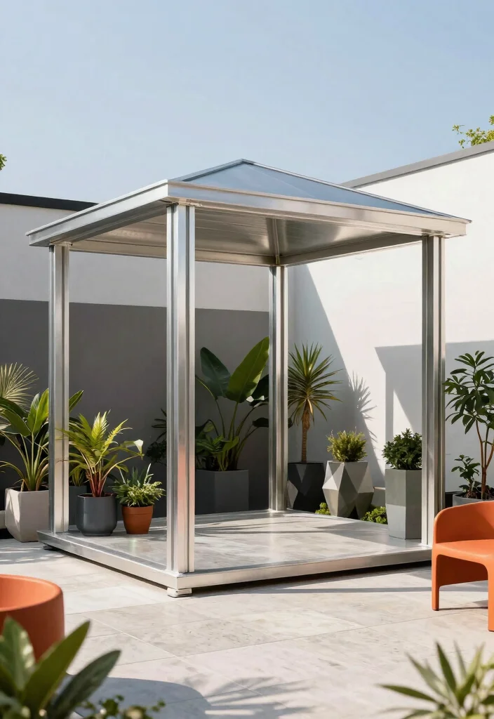 15 Stunning Gazebo Inspiration Images for Your Next Project 2. Modern Metal Gazebos A Stylish Option 0