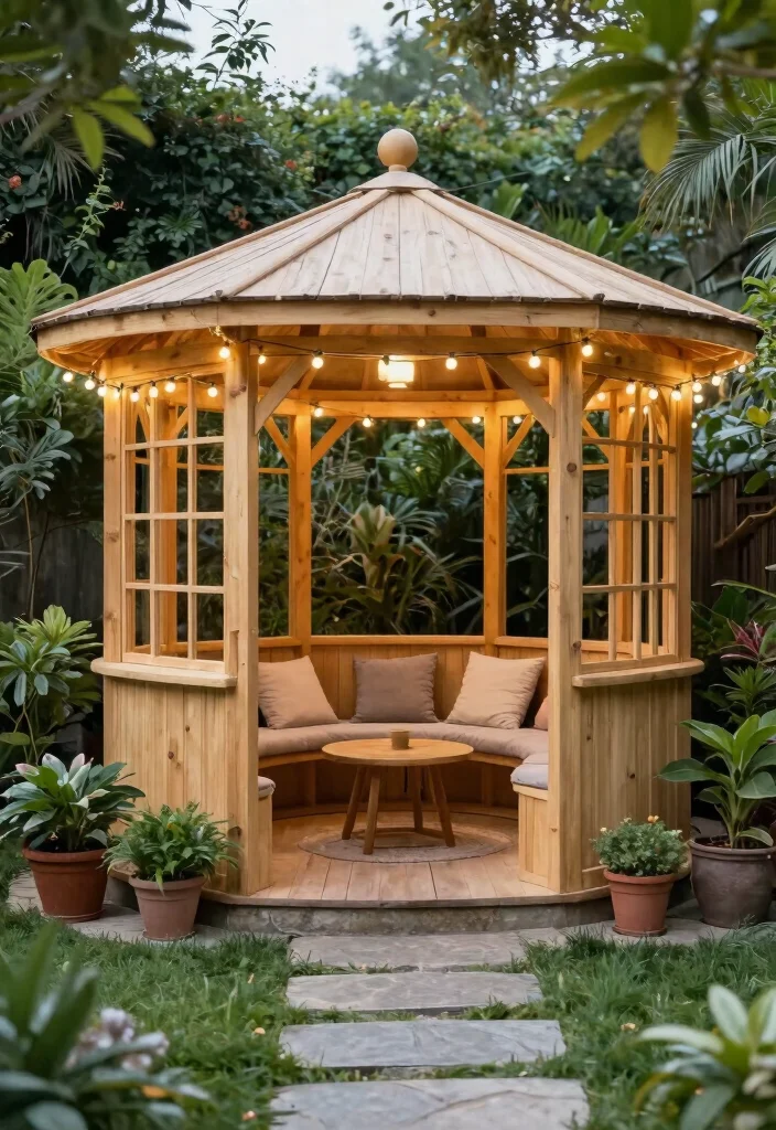 15 Stunning Gazebo Inspiration Images for Your Next Project 3. Cozy Corner Gazebo Perfect for Small Spaces 0