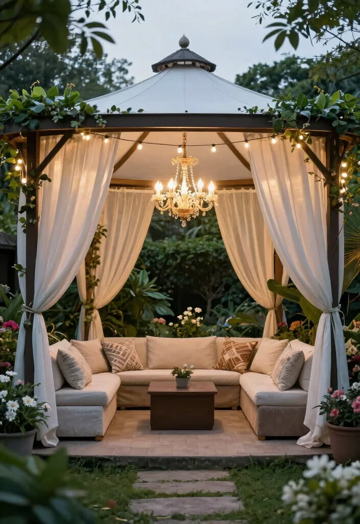 15 Stunning Gazebo Inspiration Images for Your Next Project 4. Elegant Canopy Gazebo A Touch of Luxury 0