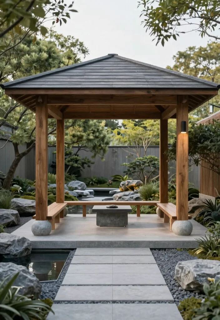 15 Trendsetting Pavilion Designs for Outdoor Perfection 65 15 Trendsetting Pavilion Designs for Outdoor Perfection 15. Zen Garden Gazebo 0