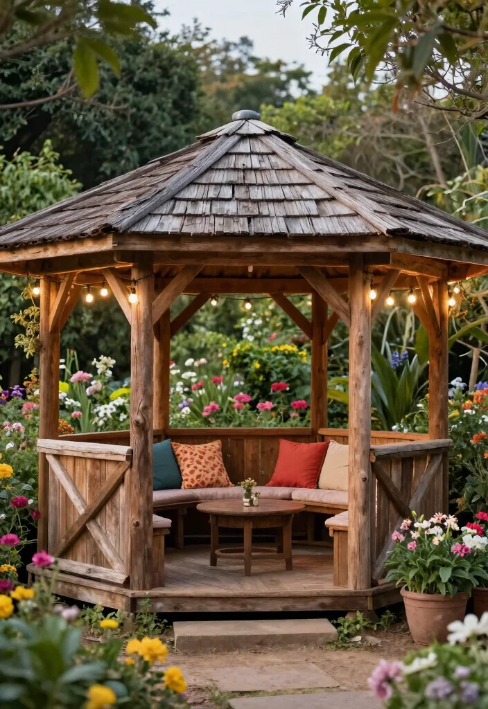 15 Trendsetting Pavilion Designs for Outdoor Perfection 2 15 Trendsetting Pavilion Designs for Outdoor Perfection 2. Rustic Wooden Gazebo Retreat 0