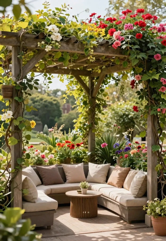 15 Trendsetting Pavilion Designs for Outdoor Perfection 25 15 Trendsetting Pavilion Designs for Outdoor Perfection 5. Pergola with Climbing Greenery 0