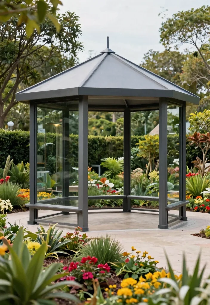 15 Trendsetting Pavilion Designs for Outdoor Perfection 39 15 Trendsetting Pavilion Designs for Outdoor Perfection 9. Geometric Gazebo Design 0