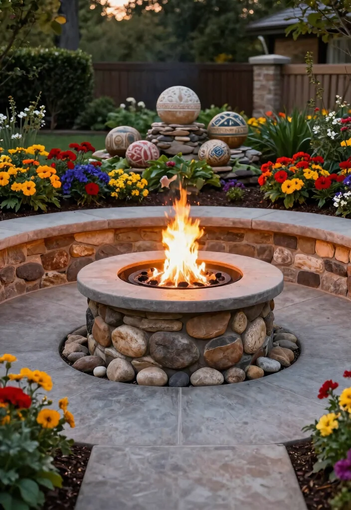 15 Unique Fire Pit Styles That Will Make Neighbors Jealous 15. Fire Pit Surround with Landscaping 0