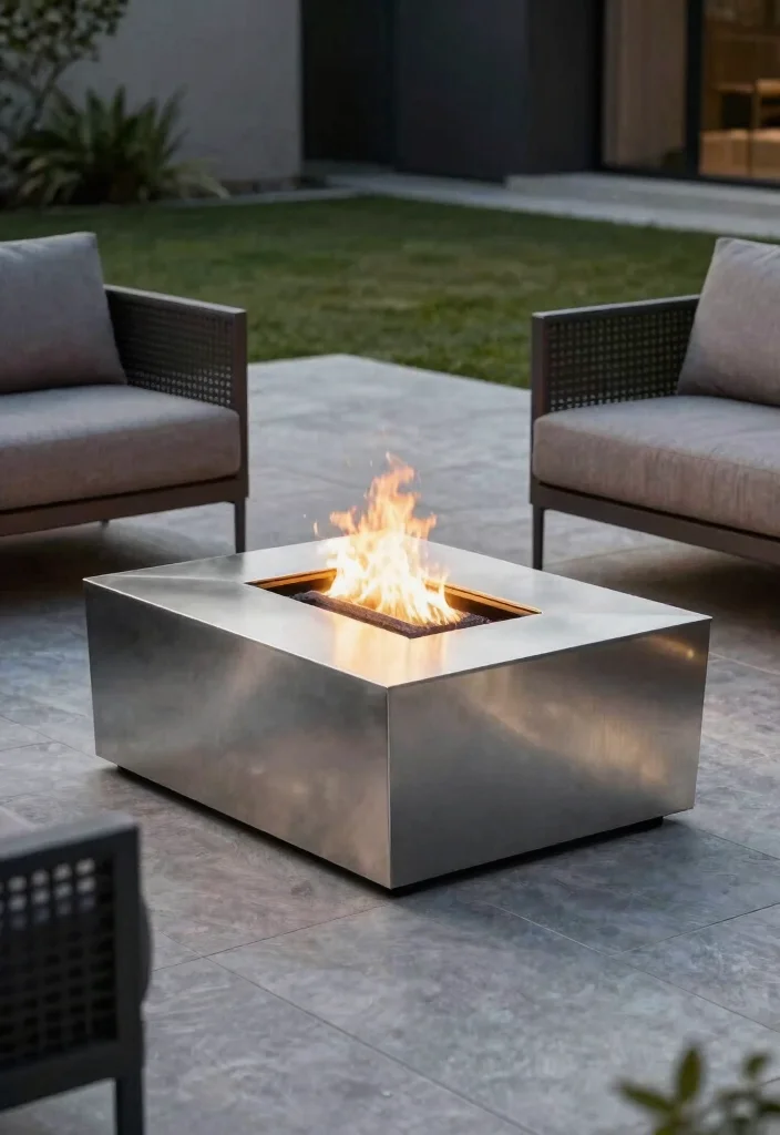 15 Unique Fire Pit Styles That Will Make Neighbors Jealous 2. Modern Minimalist Fire Pit 0
