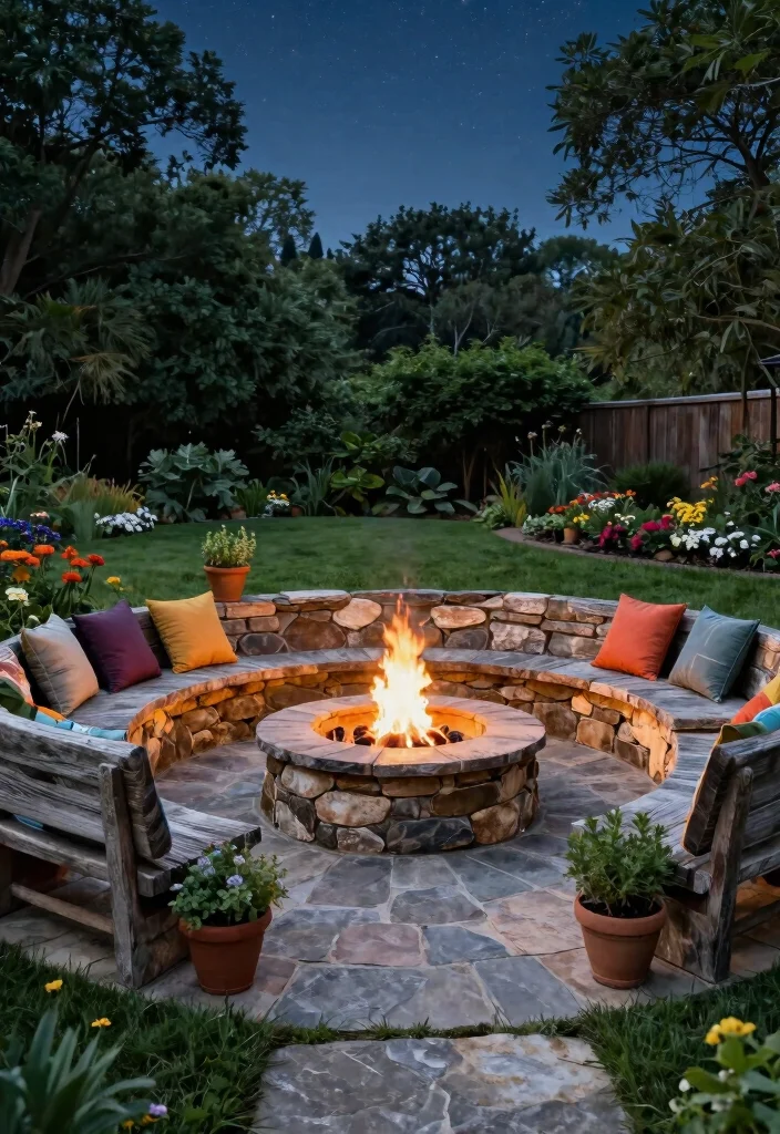 17 Dreamy Backyard Fire Pit Ideas for Cozy Nights 1 17 Dreamy Backyard Fire Pit Ideas for Cozy Nights 1. The Rustic Stone Fire Pit 0