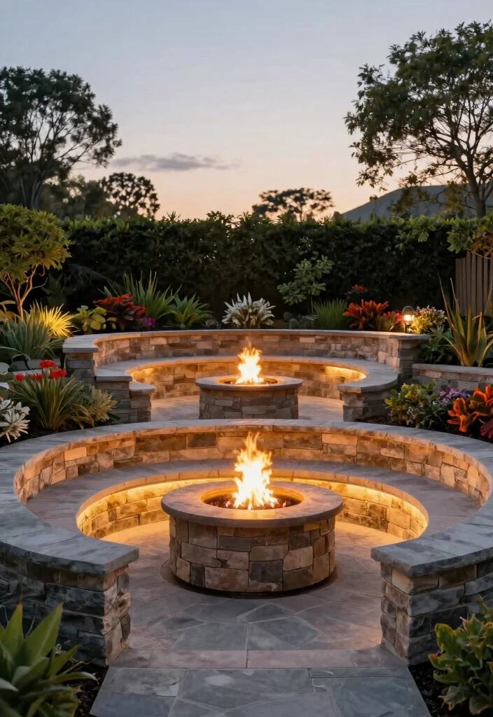 17 Dreamy Backyard Fire Pit Ideas for Cozy Nights 65 17 Dreamy Backyard Fire Pit Ideas for Cozy Nights 15. The Multi Level Fire Pit 0