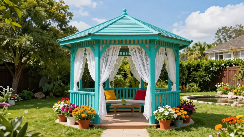 5 Bold Painted Gazebo Ideas to Refresh Your Backyard