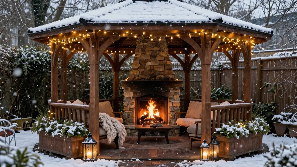 5 Cozy Gazebos with Fireplace Ideas for Winter Nights