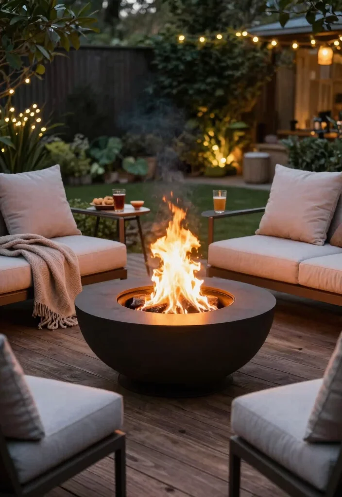5 Safe Deck Fire Pit Ideas for Ultimate Warmth 3. Fire Bowl for Versatile Heating 0