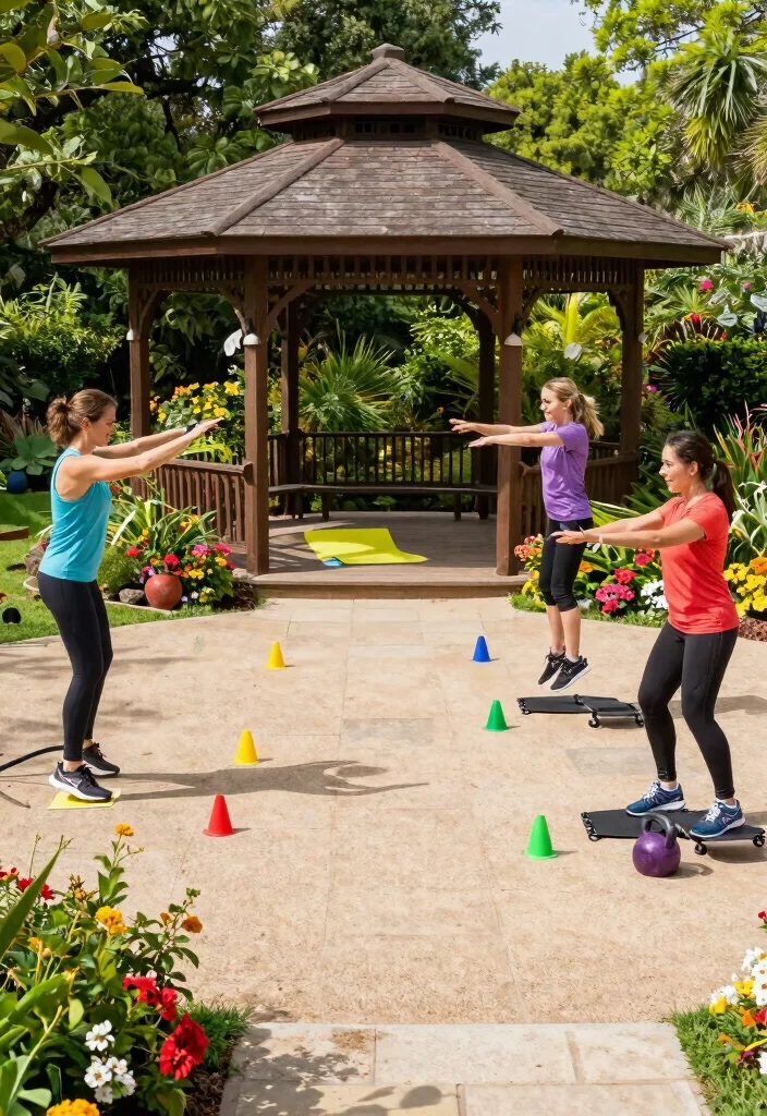 5 Smart Gazebo Gym Ideas for Outdoor Workouts 23 5 Smart Gazebo Gym Ideas for Outdoor Workouts 3. Outdoor Cardio Circuit 0