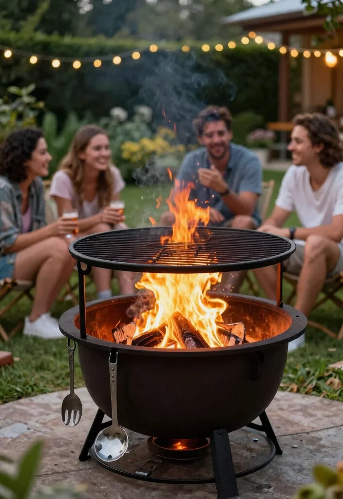 5 Unique Tractor Rim Fire Pit Ideas Upcycled Cheap 4. Tractor Rim Fire Pit with Grate 0