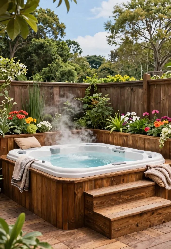 6 Best Hot Tub Foundation Ideas: Safe & Level 12 6 Best Hot Tub Foundation Ideas Safe Level 2. Wooden Deck Platforms 0