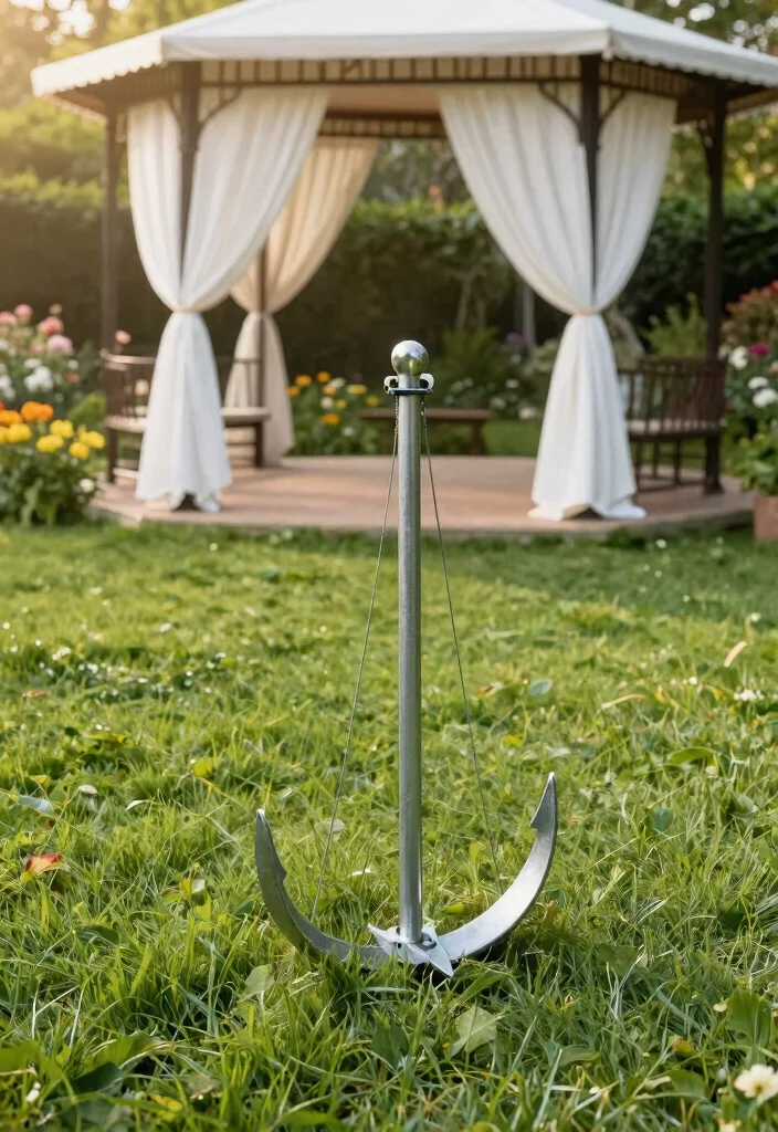 6 Best Ways to Put a Gazebo on Grass Anchoring Tips 2. Use Ground Anchors for Extra Security 0