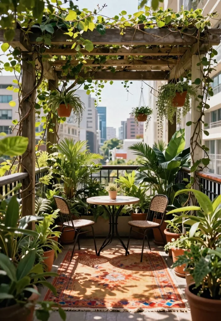 6 Compact Balcony Pavilion Ideas for Apartment Living 3. Urban Jungle Pavilion 0