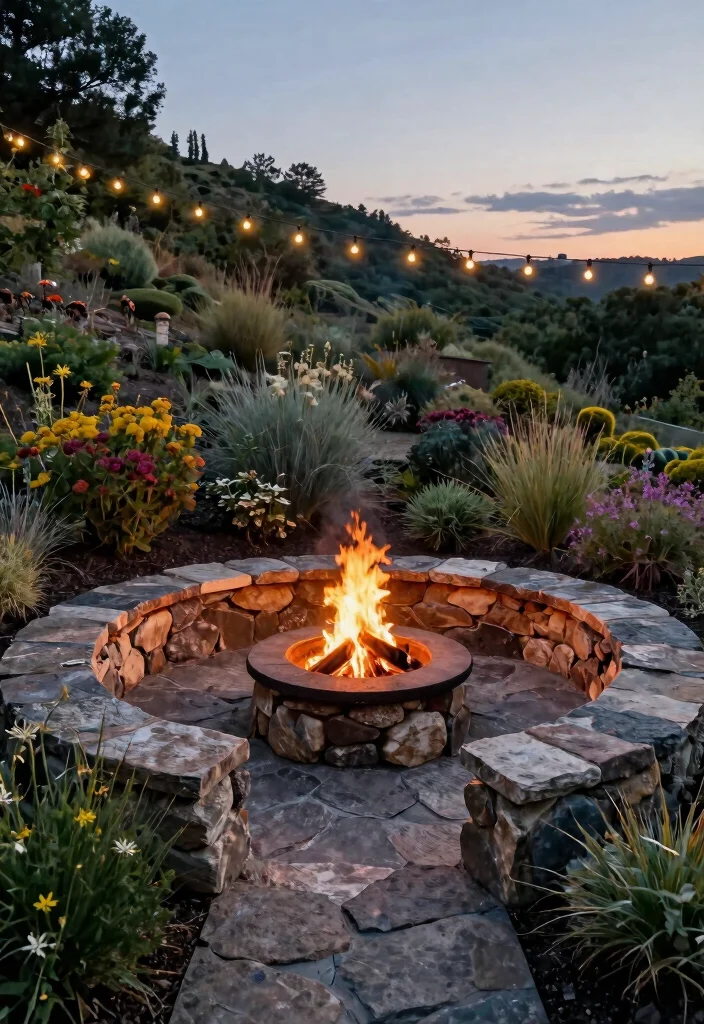 6 Genius Hillside Fire Pit Ideas for Sloped Backyards 1 6 Genius Hillside Fire Pit Ideas for Sloped Backyards 1. The Stone Nest Fire Pit 0