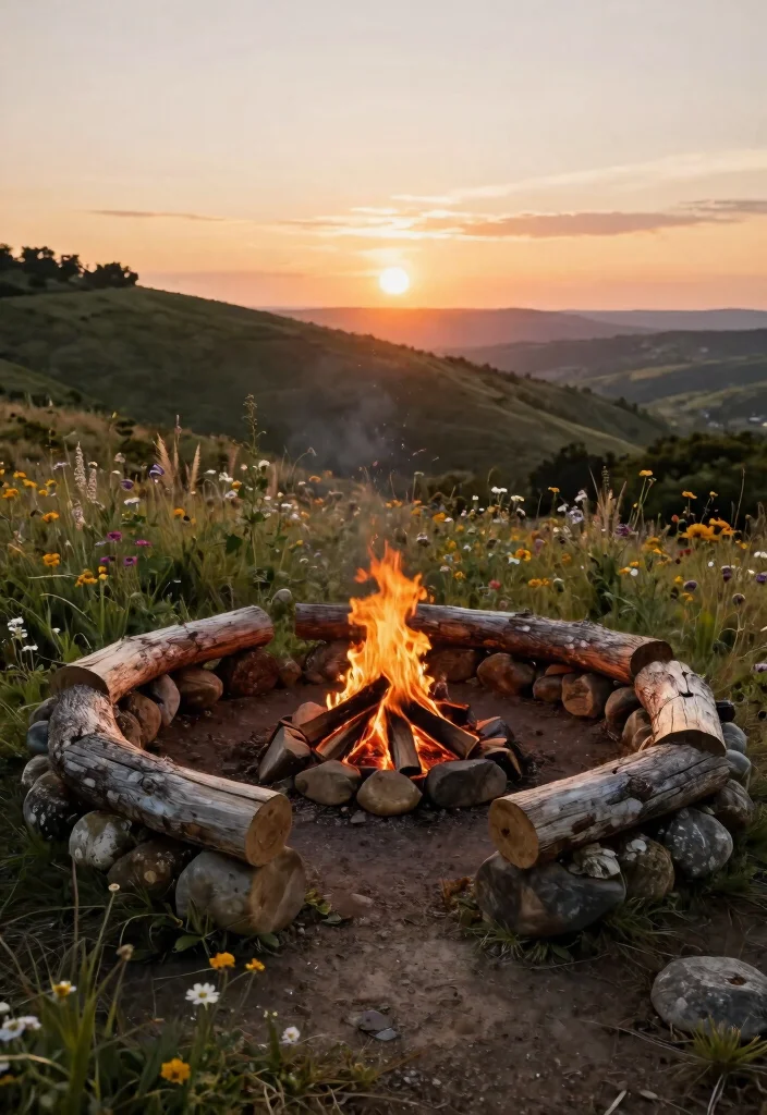 6 Genius Hillside Fire Pit Ideas for Sloped Backyards 46 6 Genius Hillside Fire Pit Ideas for Sloped Backyards 6. Fire Circle with Natural Seating 0