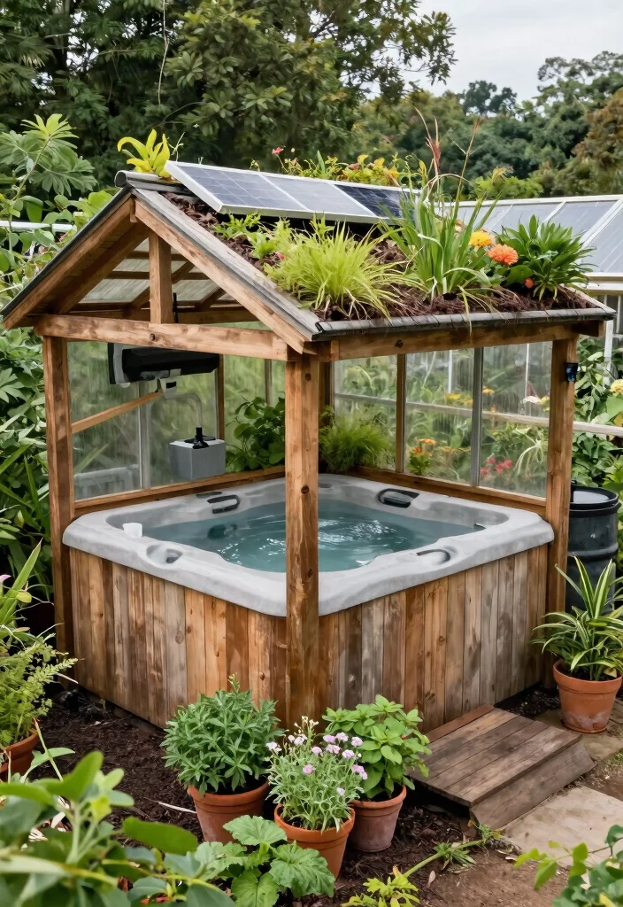 6 Genius Hot Tub Conservatory Ideas for Year Round Soaking 2. Eco Friendly Designs with Natural Materials 0