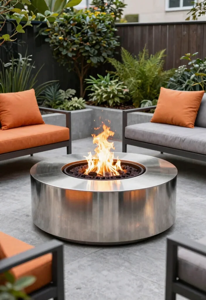 6 Heavy Duty Fire Pit Ring Ideas to Define Your Space 2. Modern Metal Fire Pit Ring 0