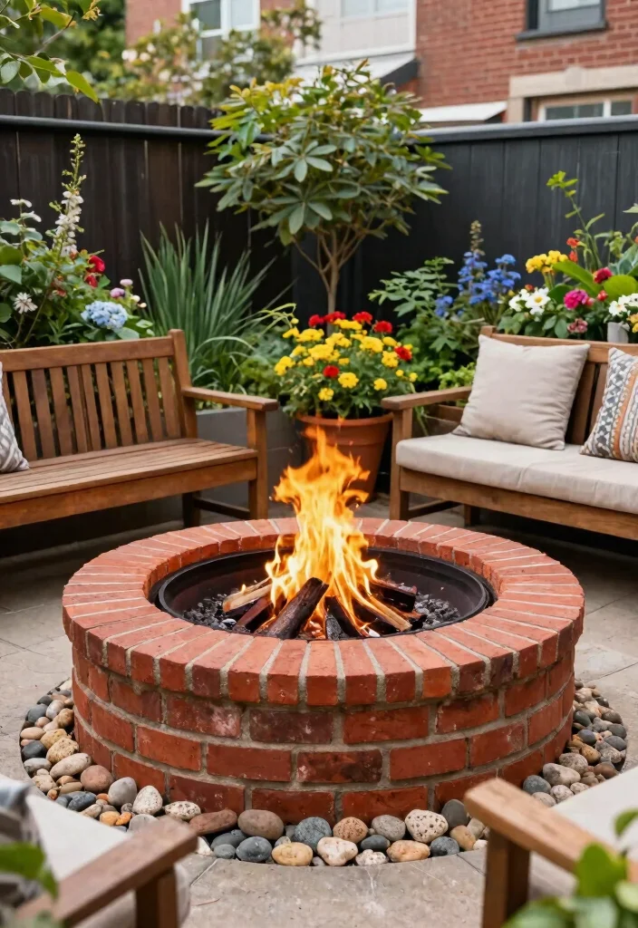 6 Heavy Duty Fire Pit Ring Ideas to Define Your Space 3. DIY Brick Fire Pit Ring 0