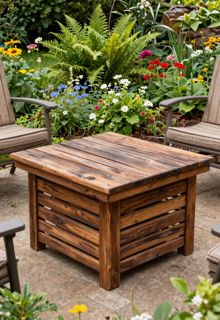 6 Smart Fire Pit Cover Ideas to Protect Your Investment 1 6 Smart Fire Pit Cover Ideas to Protect Your Investment 1. Rustic Wooden Slatted Cover 0