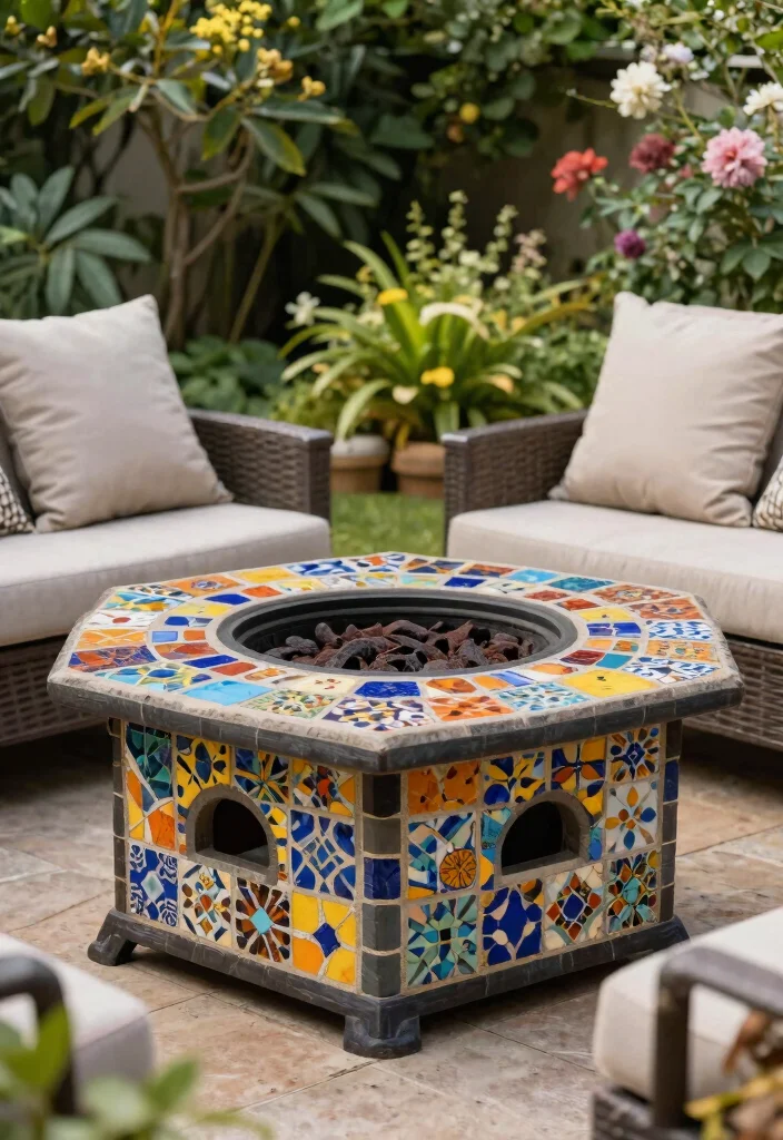 6 Smart Fire Pit Cover Ideas to Protect Your Investment 34 6 Smart Fire Pit Cover Ideas to Protect Your Investment 4. Decorative Tabletop Cover 0