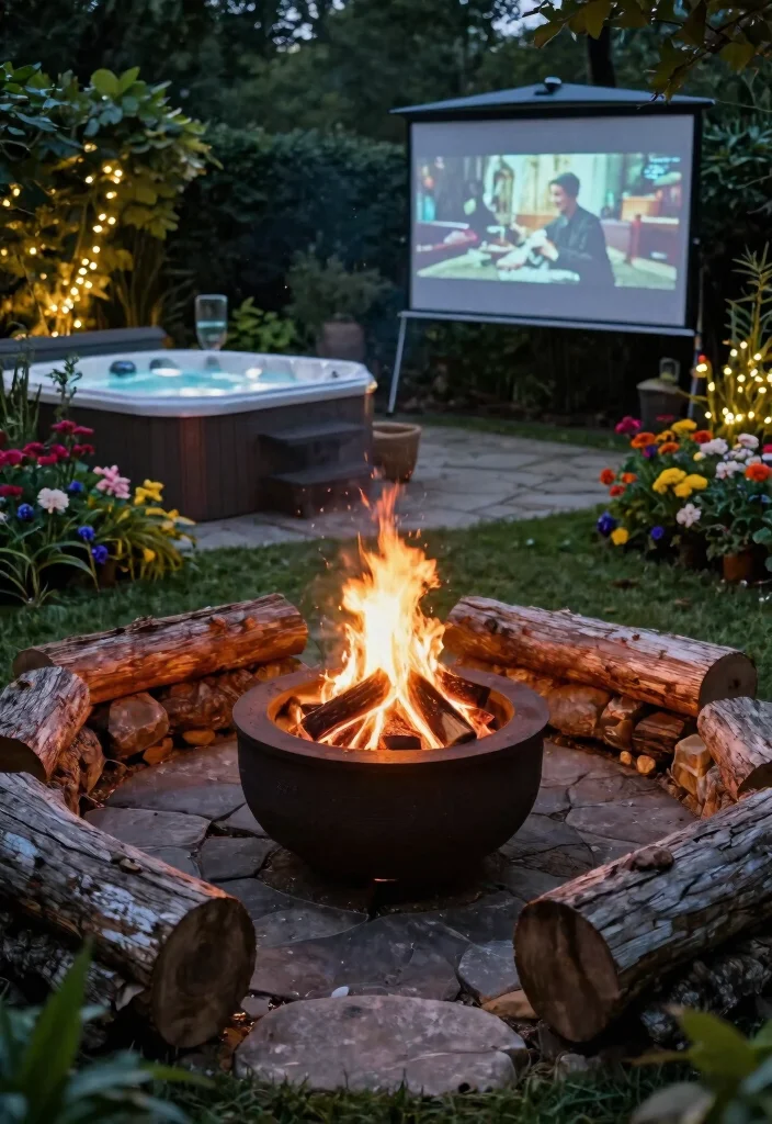 6 Smart Hot Tub TV Ideas for Outdoor Movie Nights 5. Biodegradable Fire Pit 0