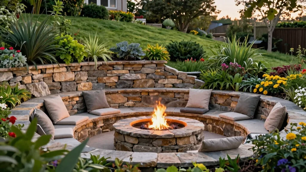 6 Smart Retaining Wall Fire Pit Ideas for Sloped Yards