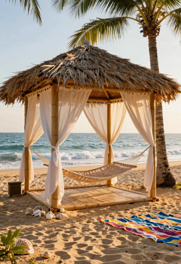 6 Tropical Bamboo Gazebo Ideas for a Beachy Vibe 1. Beachside Bliss The Perfect Retreat 0