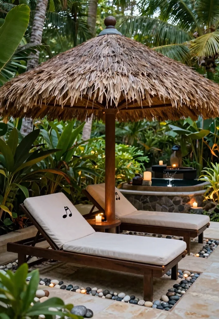 6 Tropical Thatched Gazebo Ideas for Resort Vibes 6. Tropical Spa Retreat 0