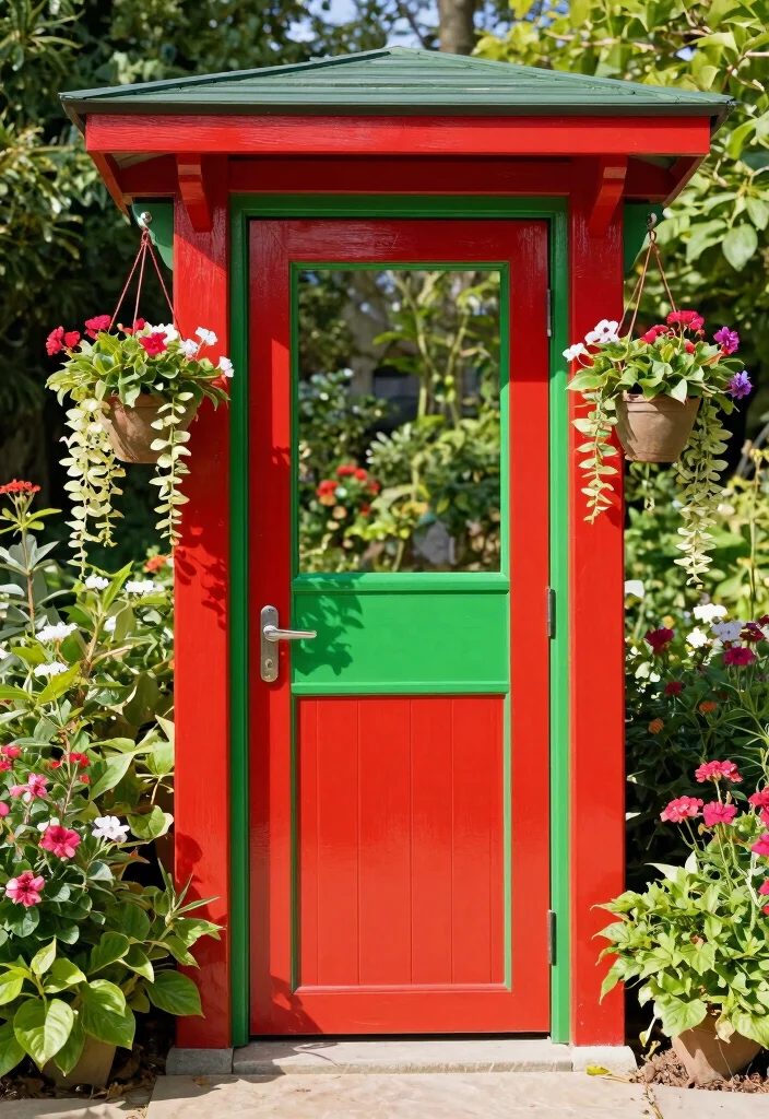 6 Unique Gazebo Entry Ideas From Screen to Sliding 4. Colorful Composite Doors Eco Friendly and Vibrant 0