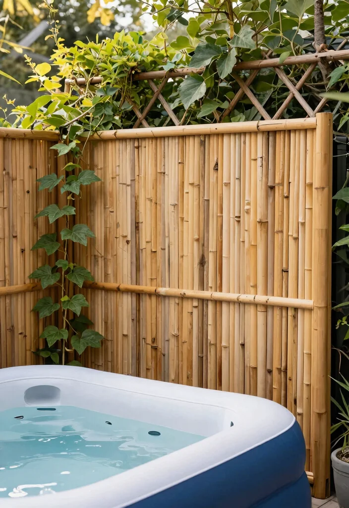 11 Best DIY Inflatable Hot Tub Surround Ideas to Try 2. DIY Privacy Screens
