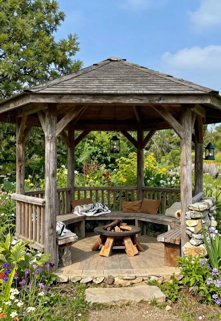 7 Beautiful Beach Gazebo Ideas for Coastal Homes 3. Rustic Charm 0