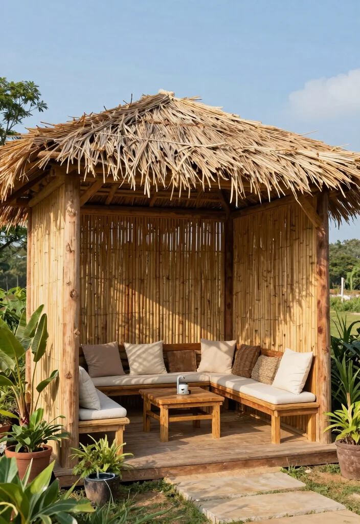 7 Beautiful Beach Gazebo Ideas for Coastal Homes 5. Eco Friendly Retreat 0