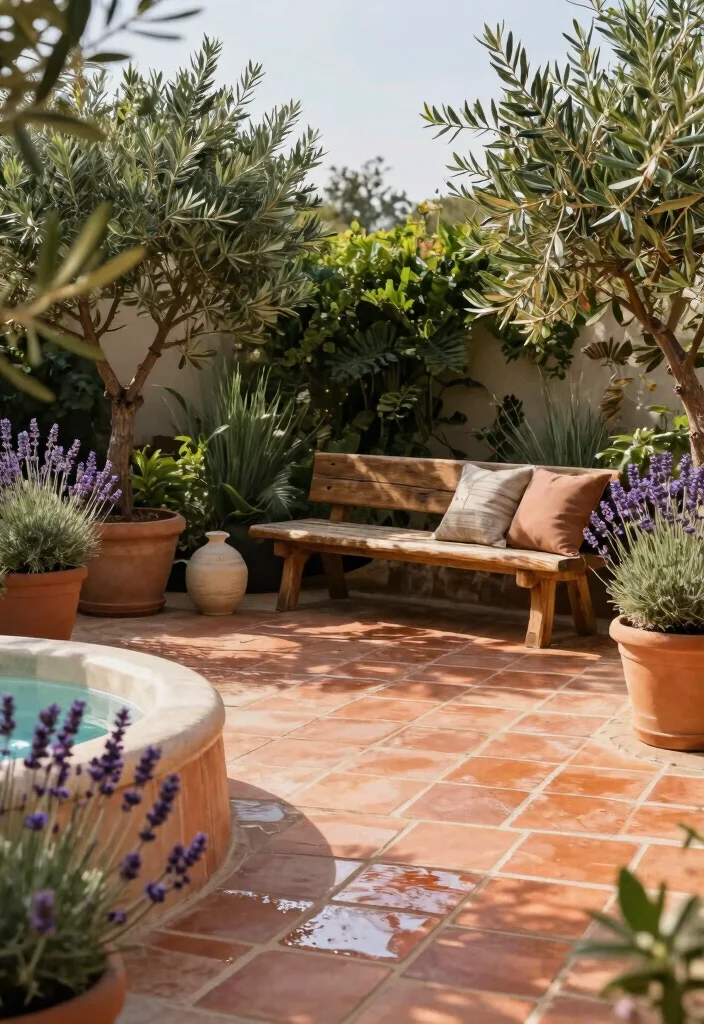 7 Beautiful Hot Tub Tile Ideas for a Custom Look 2. Earthy Terracotta Tiles 0