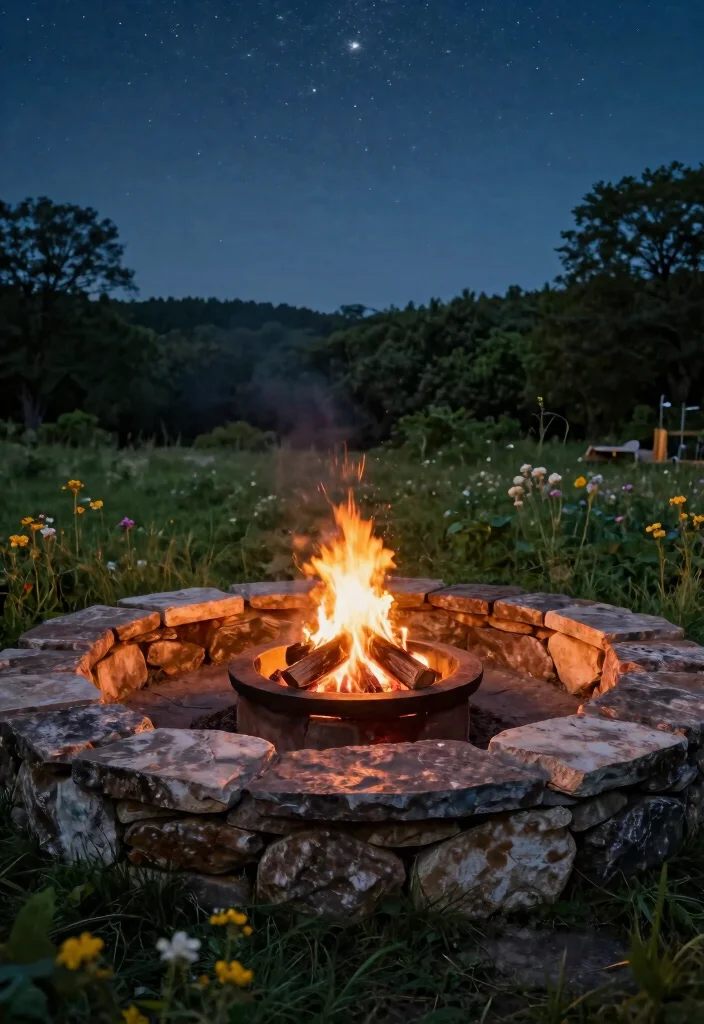 7 Beautiful Stone Fire Pit Ideas for a Natural Aesthetic 1 7 Beautiful Stone Fire Pit Ideas for a Natural Aesthetic 1. Rustic Stone Circle Fire Pit 0