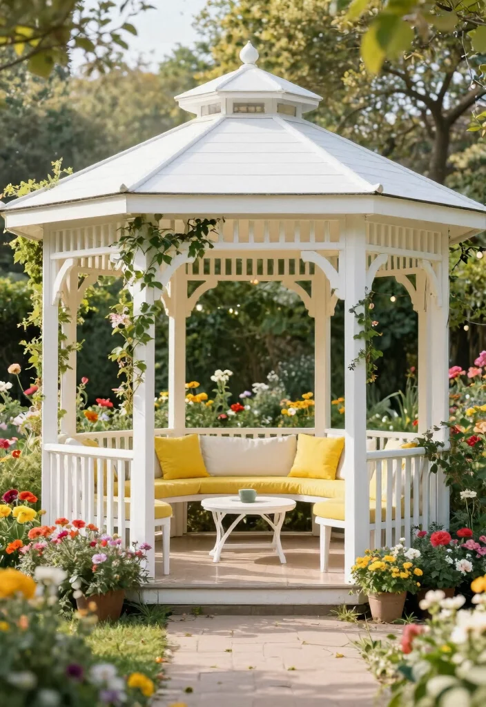 7 Best Gazebo Colors Ideas to Match Your Home Style 4. Crisp White 0