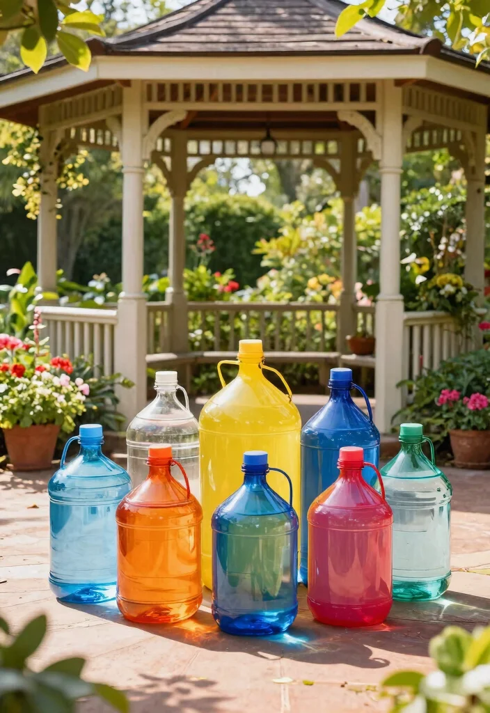 7 Best Gazebo Weights Ideas to Keep it From Flying 4. Water Jugs Eco Friendly and Effective 0