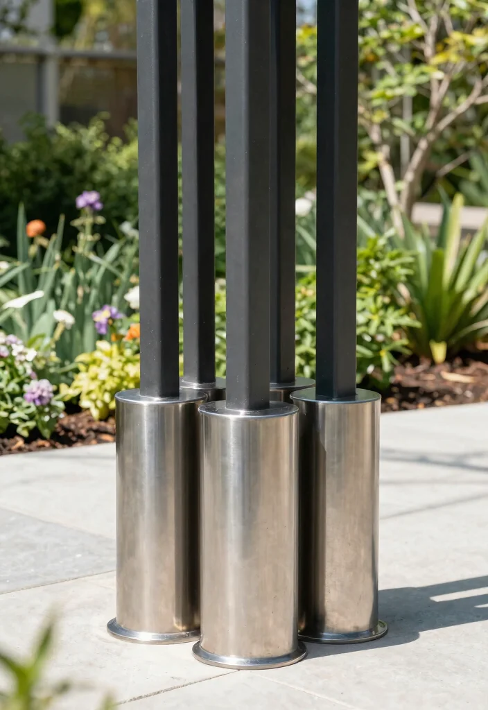 7 Best Gazebo Weights Ideas to Keep it From Flying 6. Metal Weights Industrial Strength and Style 0
