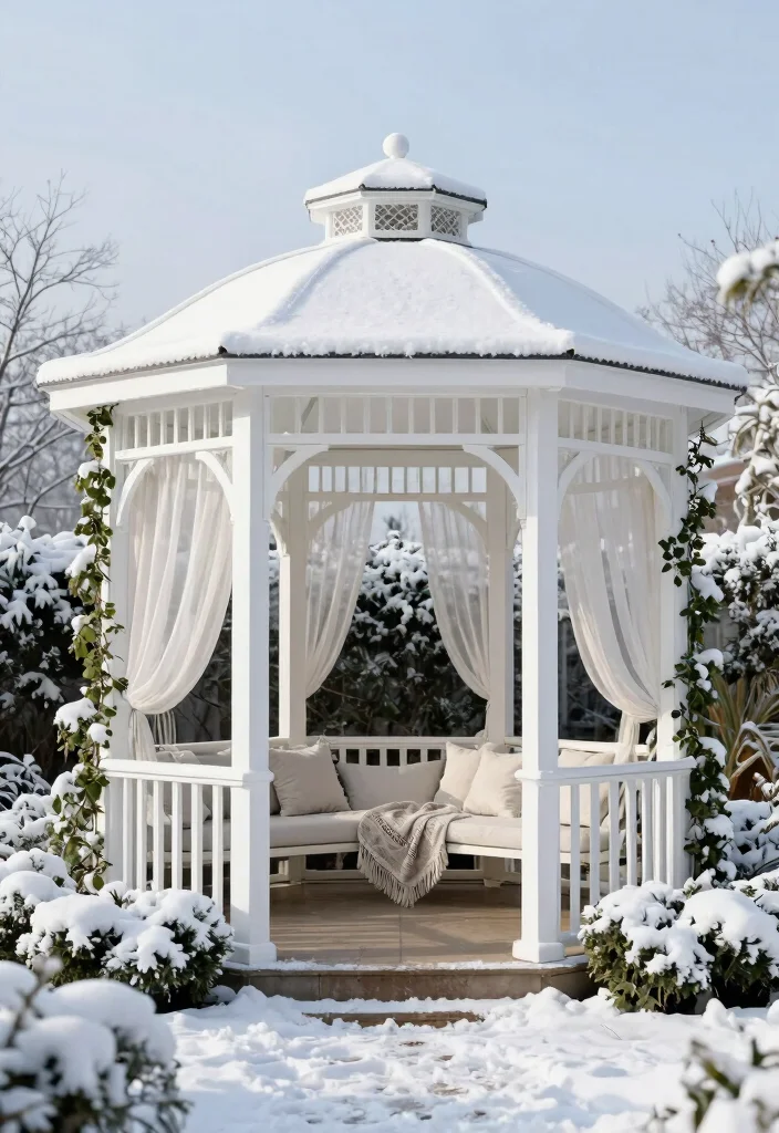 7 Best Hardtop Gazebo Ideas for Snow Heavy Rain 3. Elegant Vinyl Gazebo 0